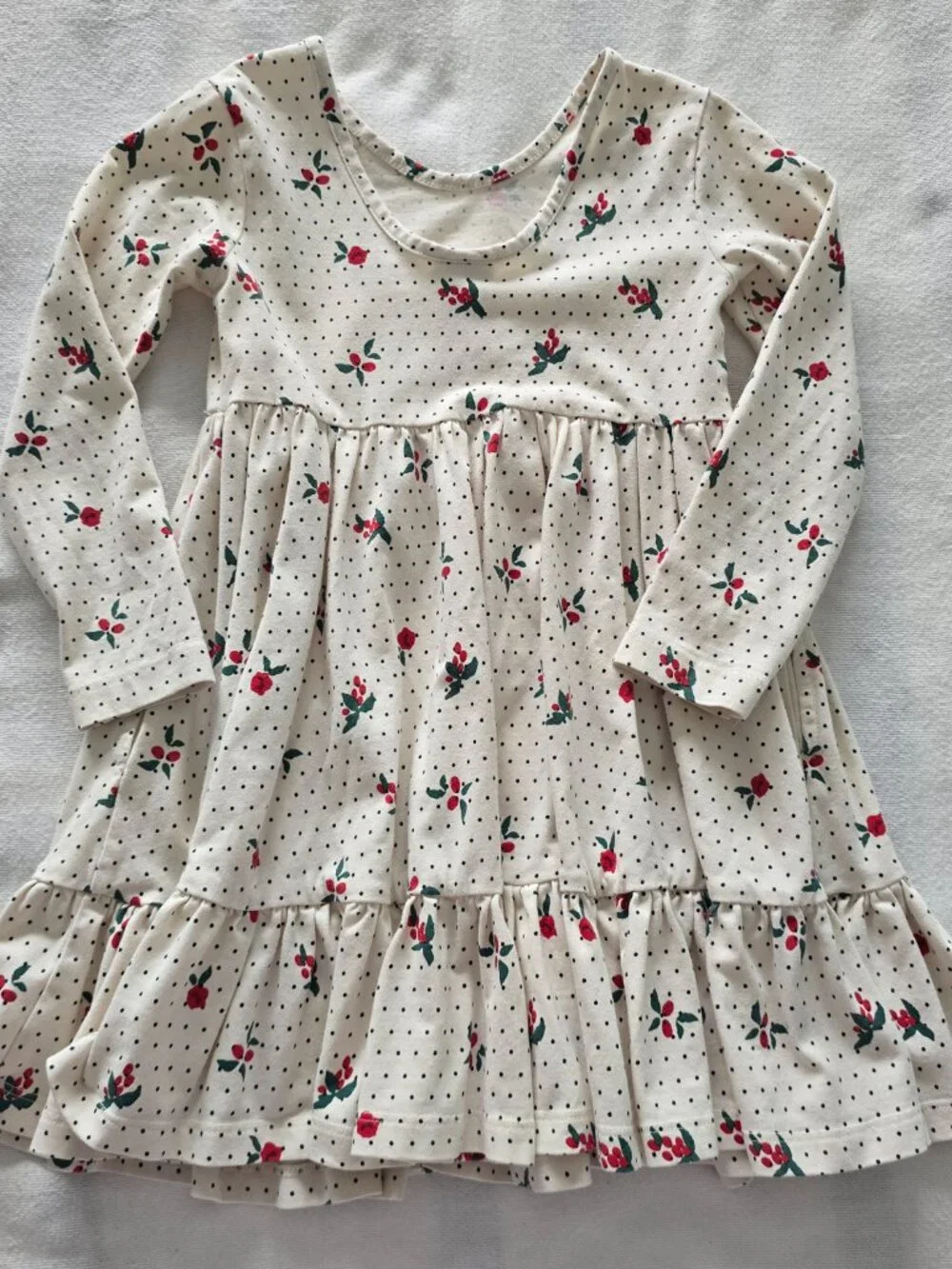 Size 4T Hanna Andersson Holly Dress & Mini Boden Sparkly Tights Set